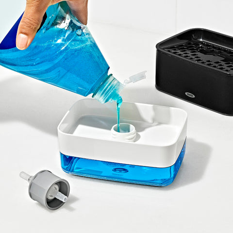 OXO スポンジホルダー(ソープディスペンサー付) マットブラック